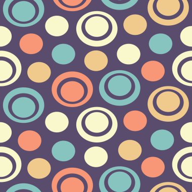 Yüzük ve daireler görüntü ile Dikişsiz soyut geometrik desen.