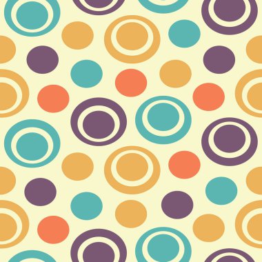 Yüzük ve daireler görüntü ile Dikişsiz soyut geometrik desen.