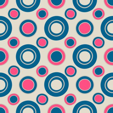 Yüzük ve daireler görüntü ile Dikişsiz soyut geometrik desen.