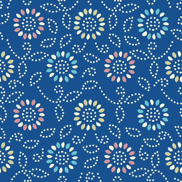 Bir çiçek süsleme görüntü ile Dikişsiz soyut desen.