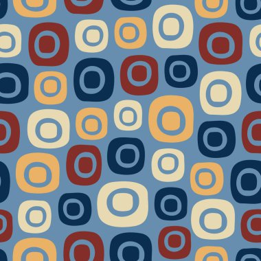 Oval geometrik şekiller görüntü ile Dikişsiz soyut desen