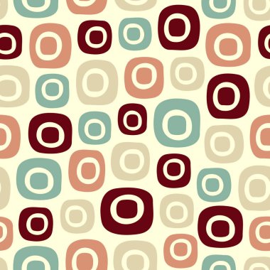 Oval geometrik şekiller görüntü ile Dikişsiz soyut desen