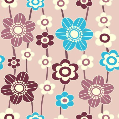 Çiçekler görüntü ile Seamless modeli.