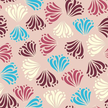 Bir çiçek süsleme görüntü ile Dikişsiz soyut desen.