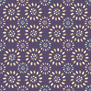 Bir çiçek süsleme görüntü ile Dikişsiz soyut desen.