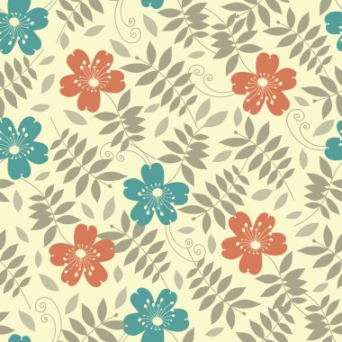 Çiçekler görüntü ile Seamless modeli.