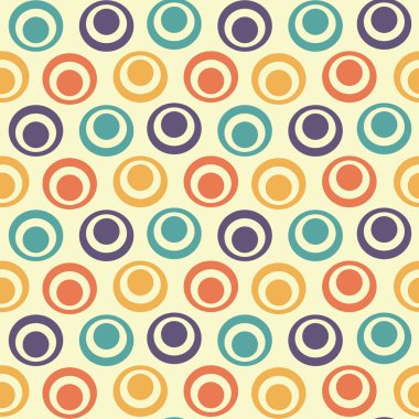 Yüzük ve daireler görüntü ile Dikişsiz soyut geometrik desen.