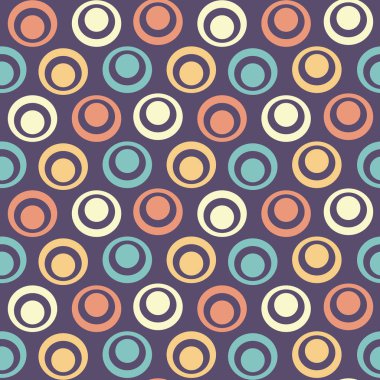 Yüzük ve daireler görüntü ile Dikişsiz soyut geometrik desen.
