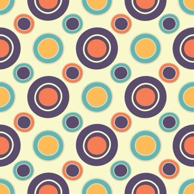 Yüzük ve daireler görüntü ile Dikişsiz soyut geometrik desen.