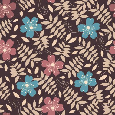 Çiçekler görüntü ile Seamless modeli.