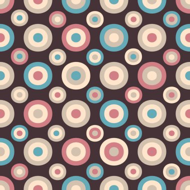 Yüzük ve daireler görüntü ile Dikişsiz soyut geometrik desen.