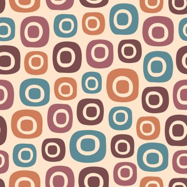 Oval geometrik şekiller görüntü ile Dikişsiz soyut desen