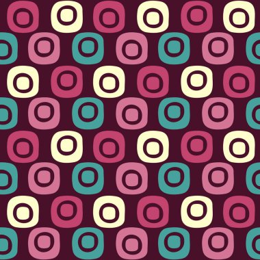 Oval geometrik şekiller görüntü ile Dikişsiz soyut desen