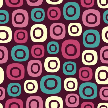 Oval geometrik şekiller görüntü ile Dikişsiz soyut desen