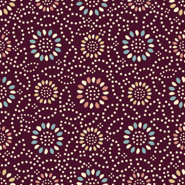 Bir çiçek süsleme görüntü ile Dikişsiz soyut desen.