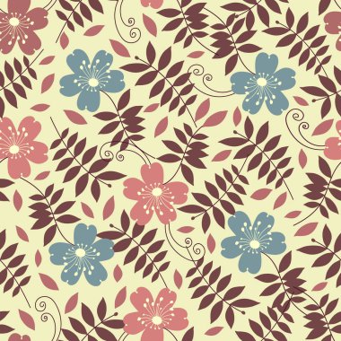 Çiçekler görüntü ile Seamless modeli.