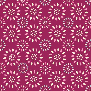 Bir çiçek süsleme görüntü ile Dikişsiz soyut desen.