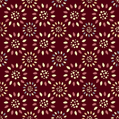 Bir çiçek süsleme görüntü ile Dikişsiz soyut desen.