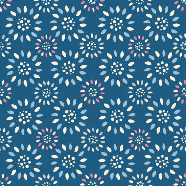 Bir çiçek süsleme görüntü ile Dikişsiz soyut desen.