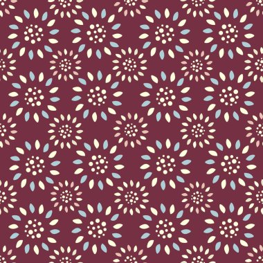 Bir çiçek süsleme görüntü ile Dikişsiz soyut desen.