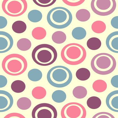 Yüzük ve daireler görüntü ile Dikişsiz soyut geometrik desen.