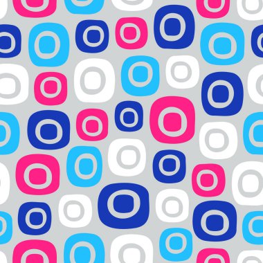 Oval geometrik şekiller görüntü ile Dikişsiz soyut desen