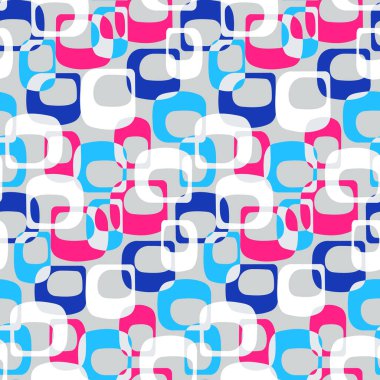 Oval geometrik şekiller görüntü ile Dikişsiz soyut desen