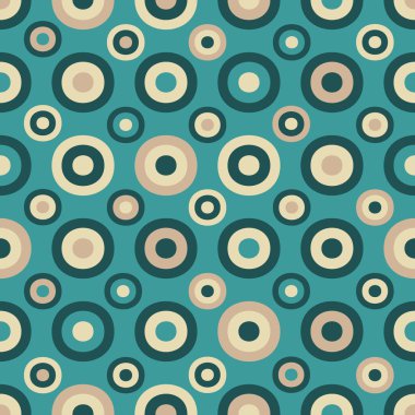 Yüzük ve daireler görüntü ile Dikişsiz soyut geometrik desen.