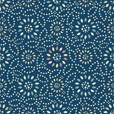 Bir çiçek süsleme görüntü ile Dikişsiz soyut desen.