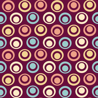 Yüzük ve daireler görüntü ile Dikişsiz soyut geometrik desen.