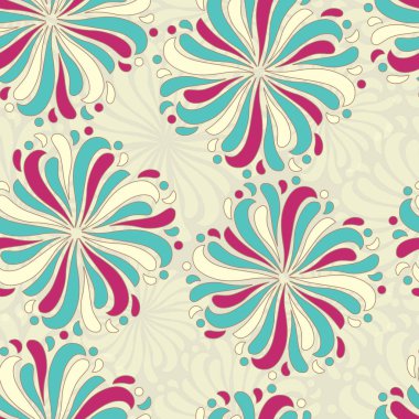 Bir çiçek süsleme görüntü ile Dikişsiz soyut desen.