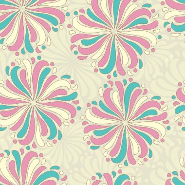 Bir çiçek süsleme görüntü ile Dikişsiz soyut desen.