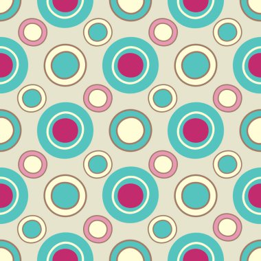 Yüzük ve daireler görüntü ile Dikişsiz soyut geometrik desen.