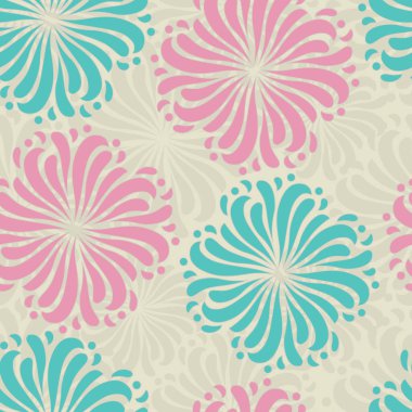 Bir çiçek süsleme görüntü ile Dikişsiz soyut desen.