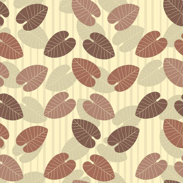 Nahtloses Muster Mit Dem Bild Von Blättern — Stockvektor