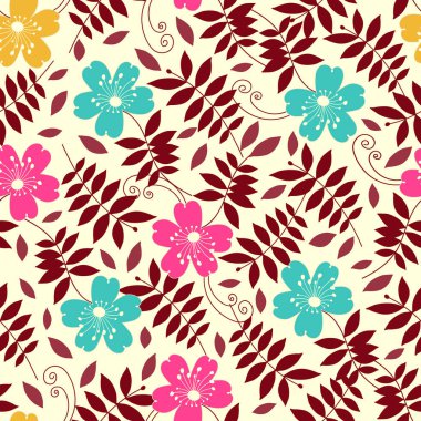 Çiçekler görüntü ile Seamless modeli.