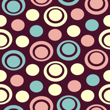Yüzük ve daireler görüntü ile Dikişsiz soyut geometrik desen.