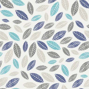 Yaprakları görüntü ile Dikişsiz soyut ikat desen.