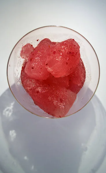 Succo Frutta Congelato Bicchiere — Foto Stock