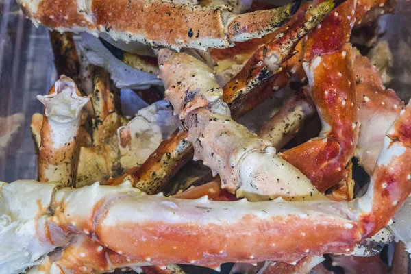 背景或纹理。爪, 龙虾。海鲜。美味。为美食家准备的菜。市场. — 图库照片
