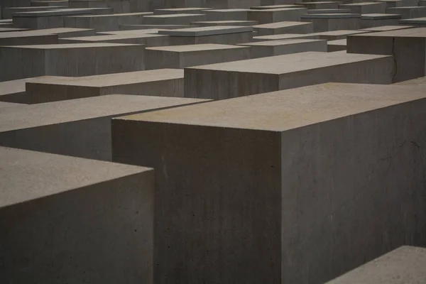 2019 Berlim Alemanha Monumento Holocausto Vista Campo Partir Lajes Concreto — Fotografia de Stock