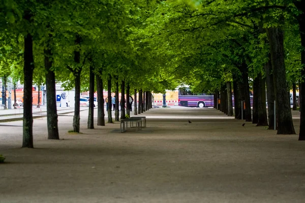 2019 Berlín Alemania Isla Del Museo Turista Calle Con Acogedora — Foto de Stock