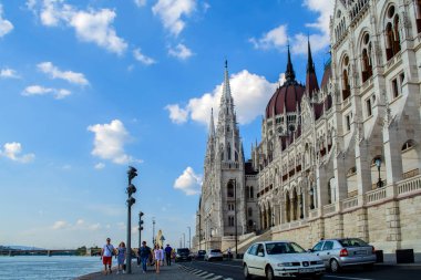 10.06.2019. Macaristan, Budapeşte. Şehir Parlamentosu ana cazibe güzel bir görünüm. Mimari. Kale