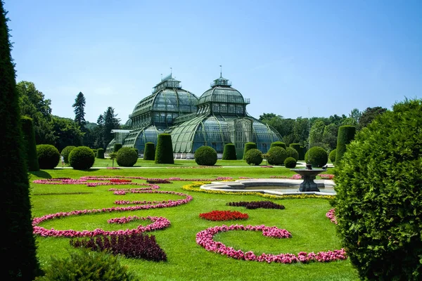 2019 Австрия Вена Достопримечательность Туристическое Место Парк Шене Территория Садами — стоковое фото