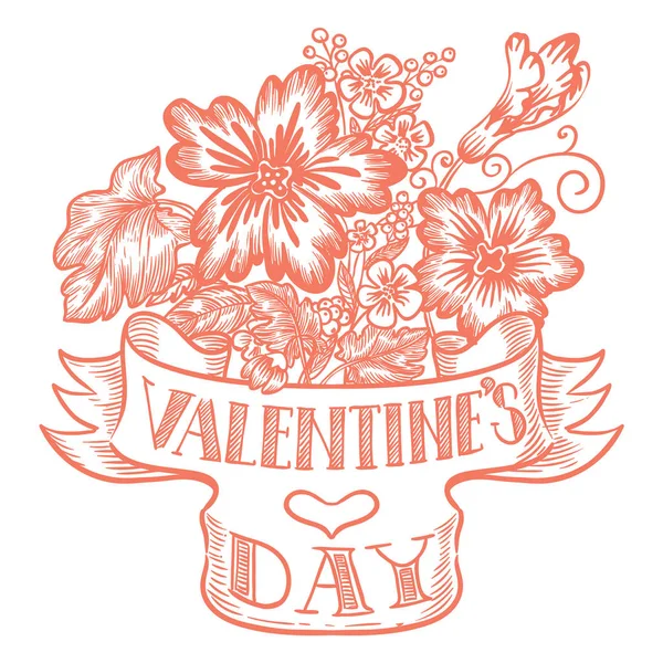 Tarjeta de felicitación del día de San Valentín. — Archivo Imágenes Vectoriales