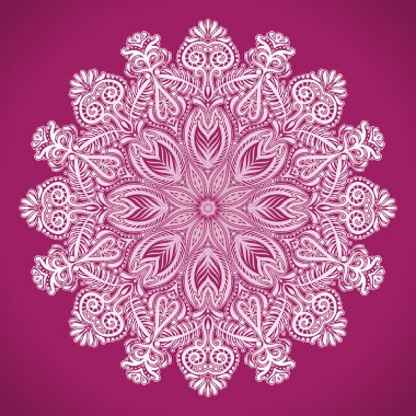 Kaleydoskop çiçek öğeleri yuvarlak renkli dairesel desen