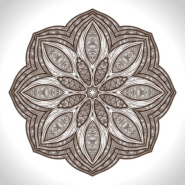 Buntes Kreisförmiges Muster Rundes Kaleidoskop Floraler Elemente lizenzfreie Stockvektoren