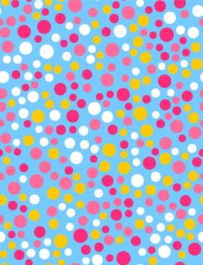 Kesintisiz renkli polka noktalı desene. Dizayn Tekstil ve duvar kağıdı. Arka plan