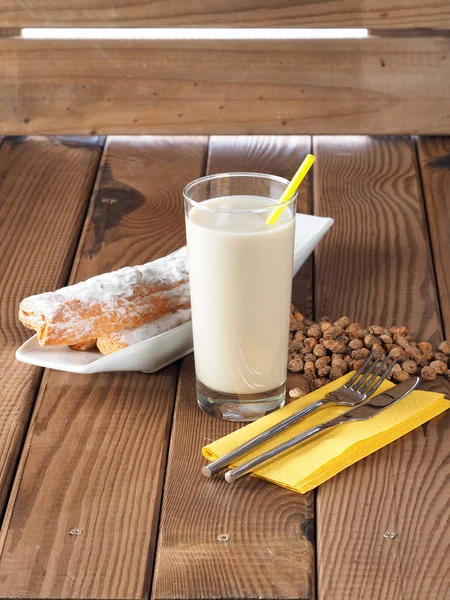 Horchatahorchata Egy Ital Tigernuts Cukor Natív Valencia Spanyolország Egy Üdítő — Stock Fotó