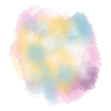 Beyaz arka planda izole edilmiş suluboya sanat eserleri. Renkler arasında ince geçişler. Moda renkleri. Vektör çizimi. Soyut zemin. Eps 8. Fırça darbesi.